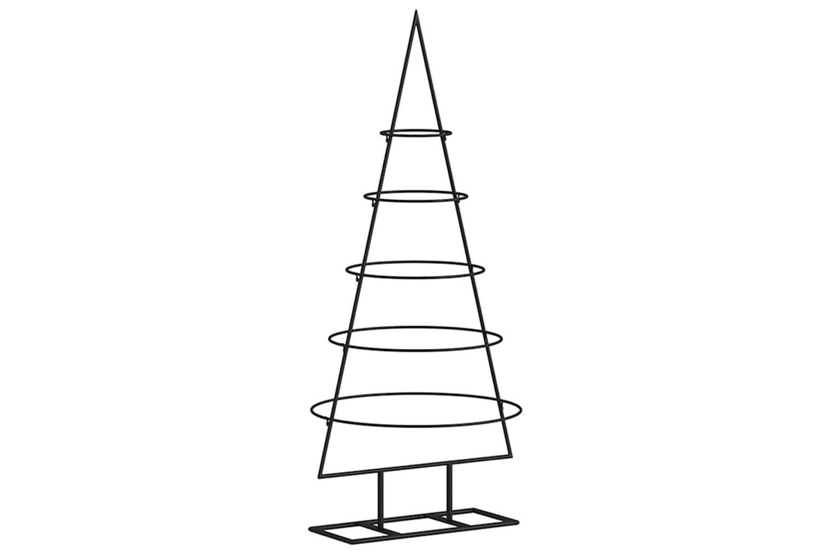 Vidaxl Metal Christmas Tree With Stand Black 90 Cm Powder-coated Steel-4