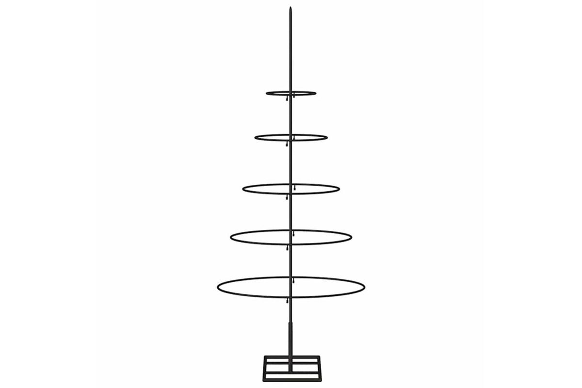 Vidaxl Metal Christmas Tree With Stand Black 90 Cm Powder-coated Steel-5