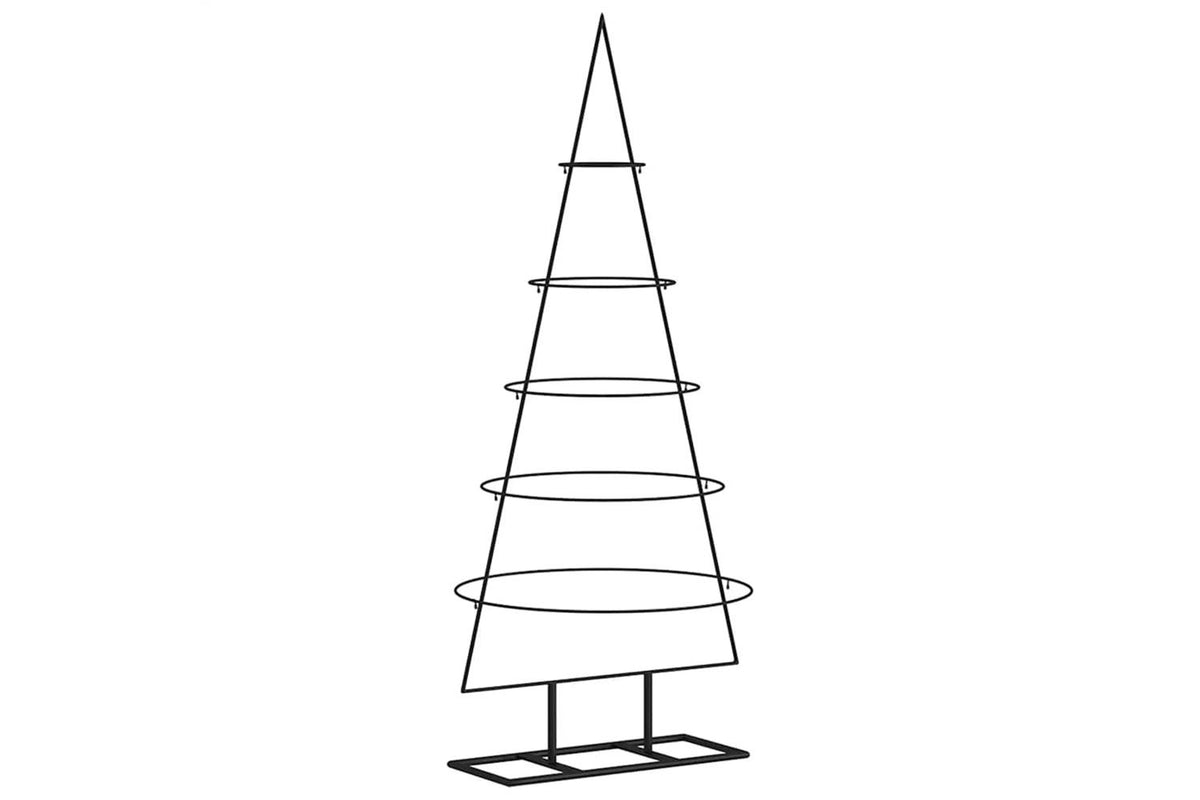 Vidaxl Metal Christmas Tree Black 125 Cm Powder-coated Steel