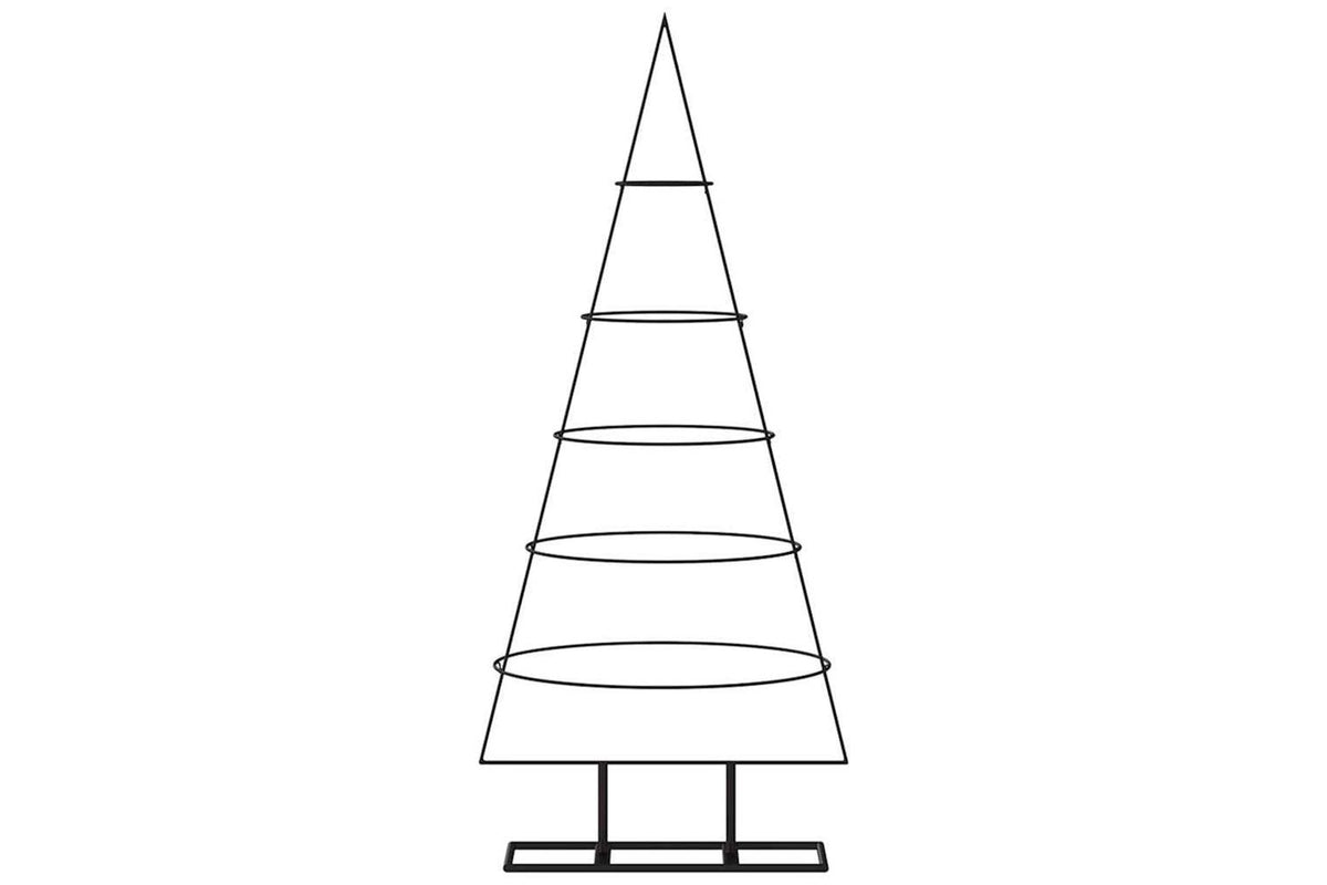 Vidaxl Metal Christmas Tree Black 125 Cm Powder-coated Steel-3