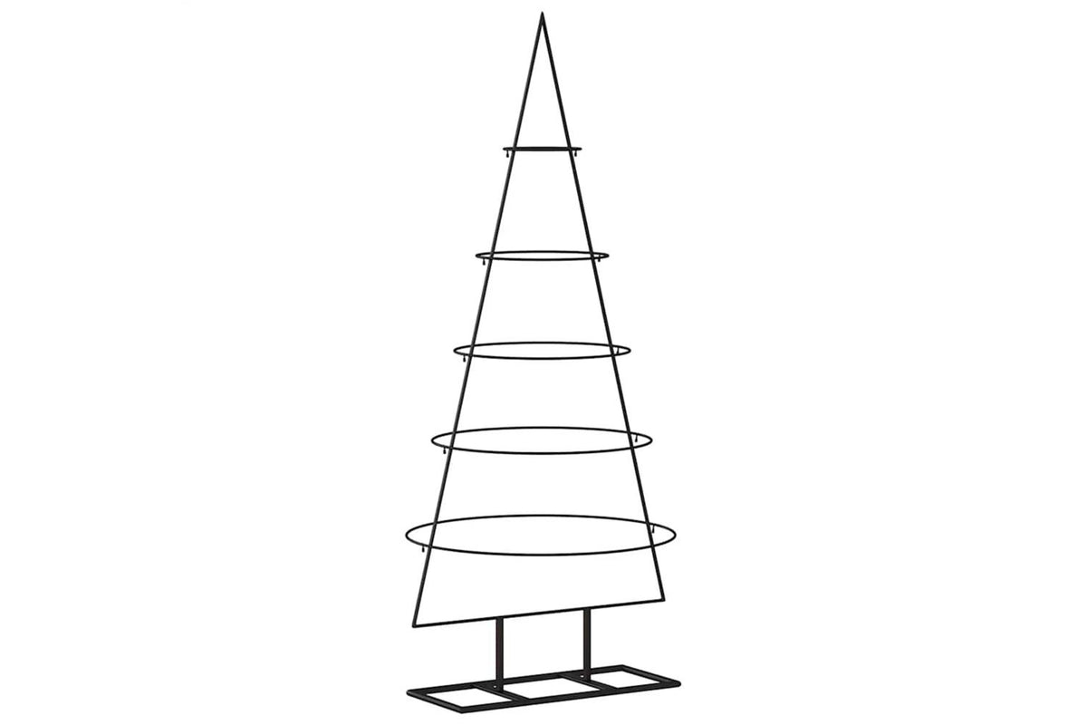 Vidaxl Metal Christmas Tree Black 125 Cm Powder-coated Steel-4