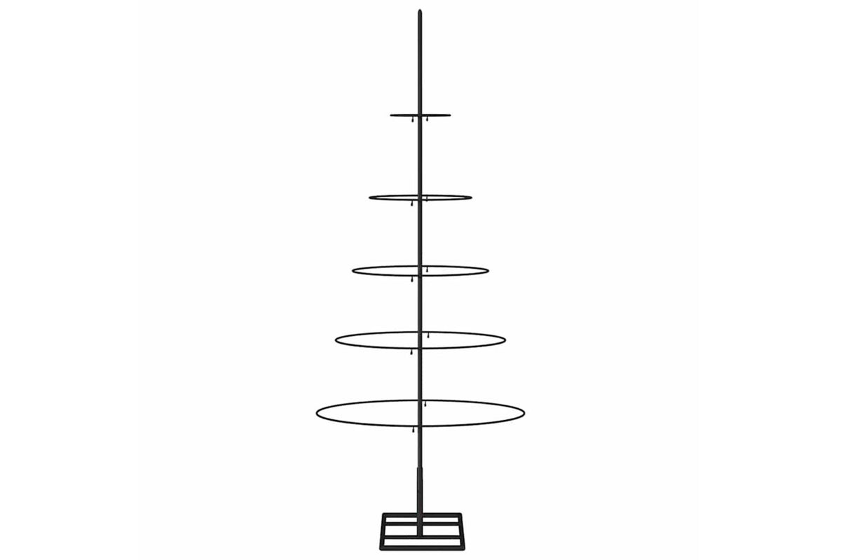 Vidaxl Metal Christmas Tree Black 125 Cm Powder-coated Steel-5