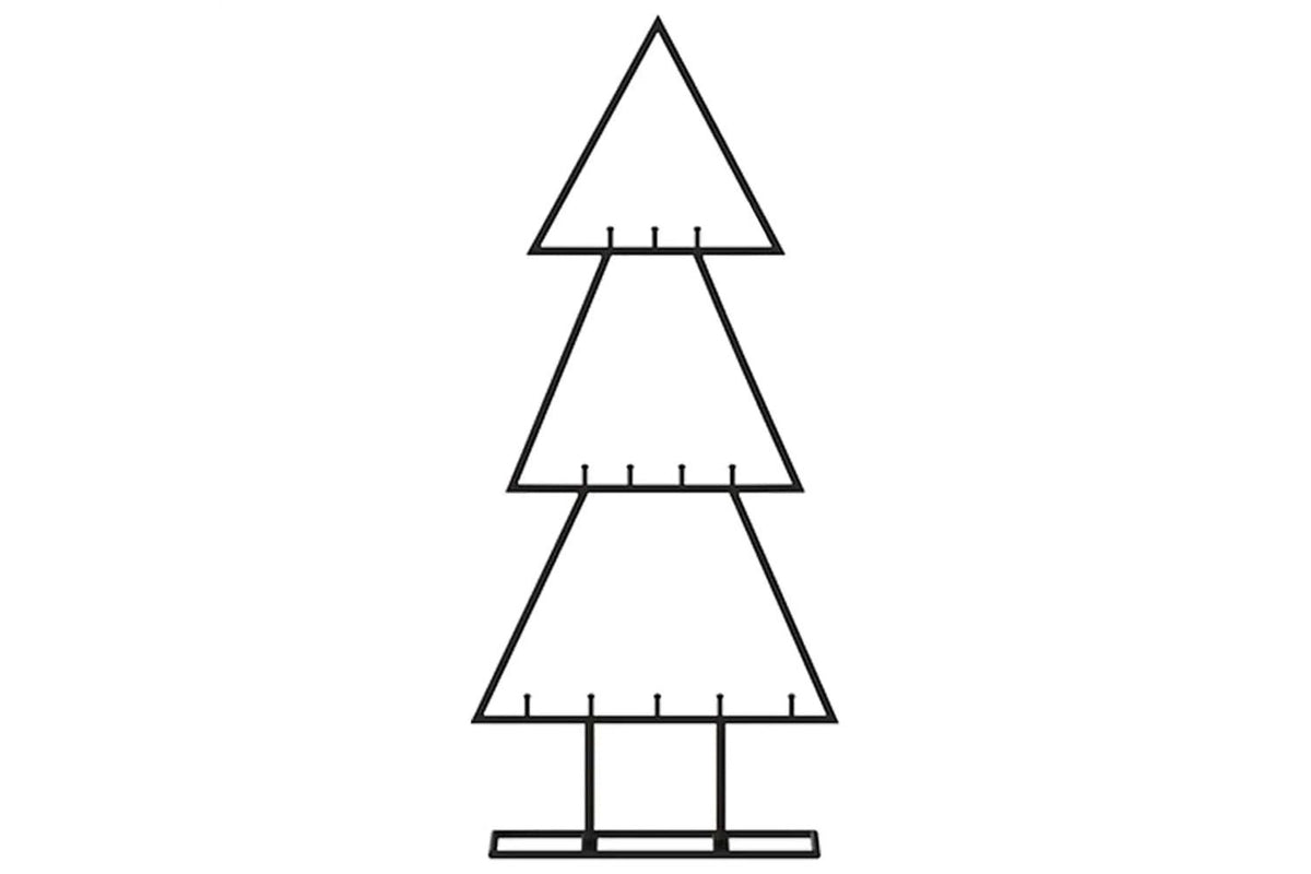 Vidaxl Metal Christmas Tree For Decoration Black 60 Cm-3