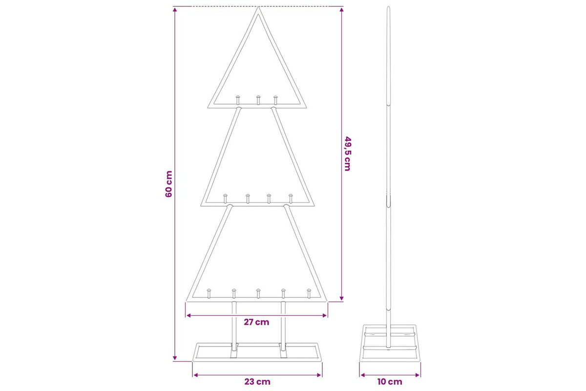 Vidaxl Metal Christmas Tree For Decoration Black 60 Cm-7