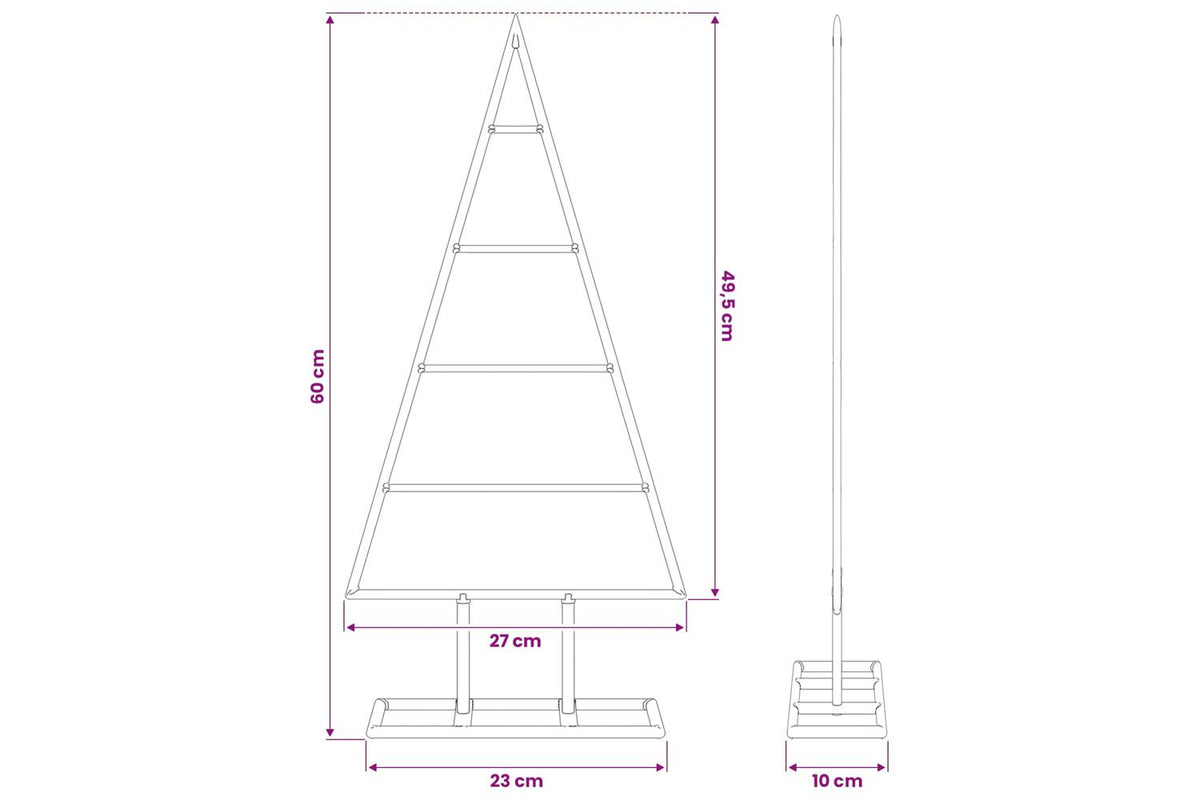 Vidaxl Metal Christmas Tree For Decoration Black 60 Cm-7
