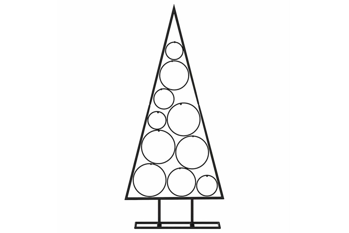 Vidaxl Metal Christmas Tree For Decoration Black 90 Cm-3