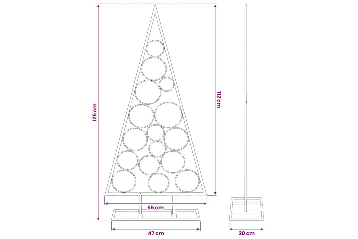 Vidaxl Metal Christmas Tree For Decoration Black 125 Cm-7