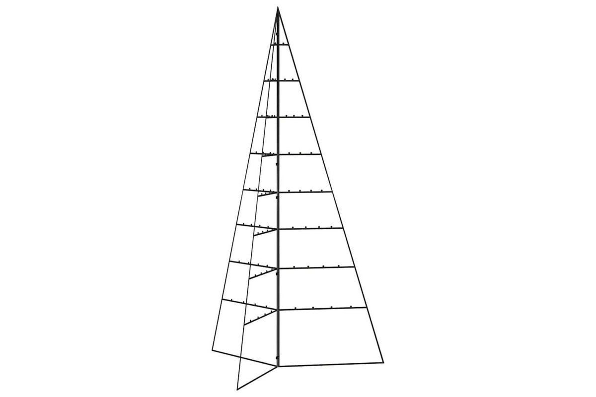 Vidaxl Metal Christmas Tree For Decoration Black 180 Cm-5