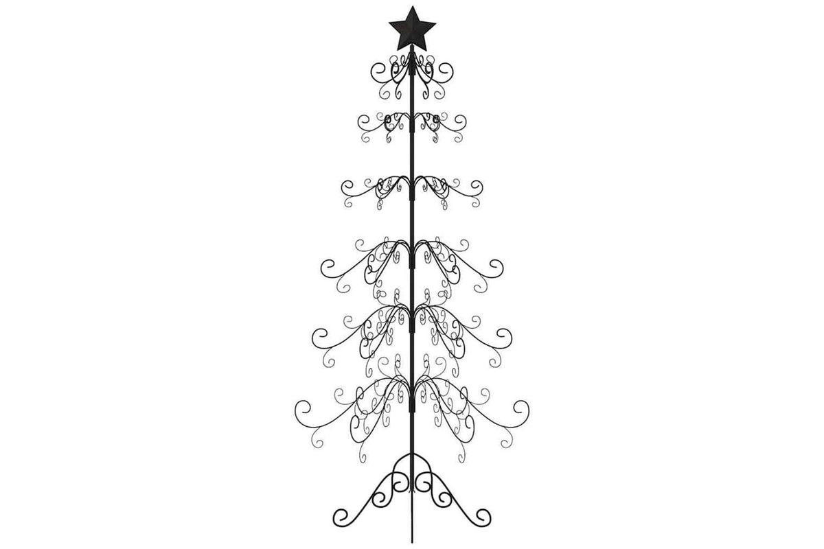 Vidaxl Metal Christmas Tree For Decoration Black 180 Cm-3