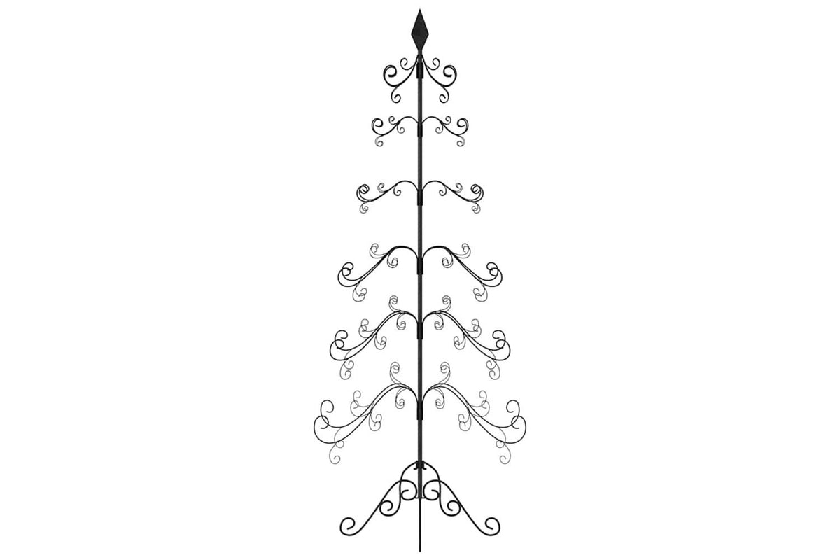 Vidaxl Metal Christmas Tree For Decoration Black 180 Cm-5