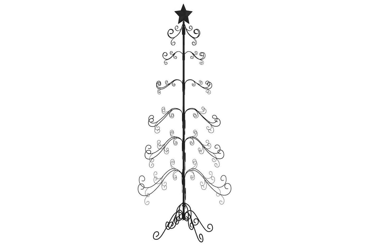 Vidaxl Metal Christmas Tree For Decoration Black 215 Cm
