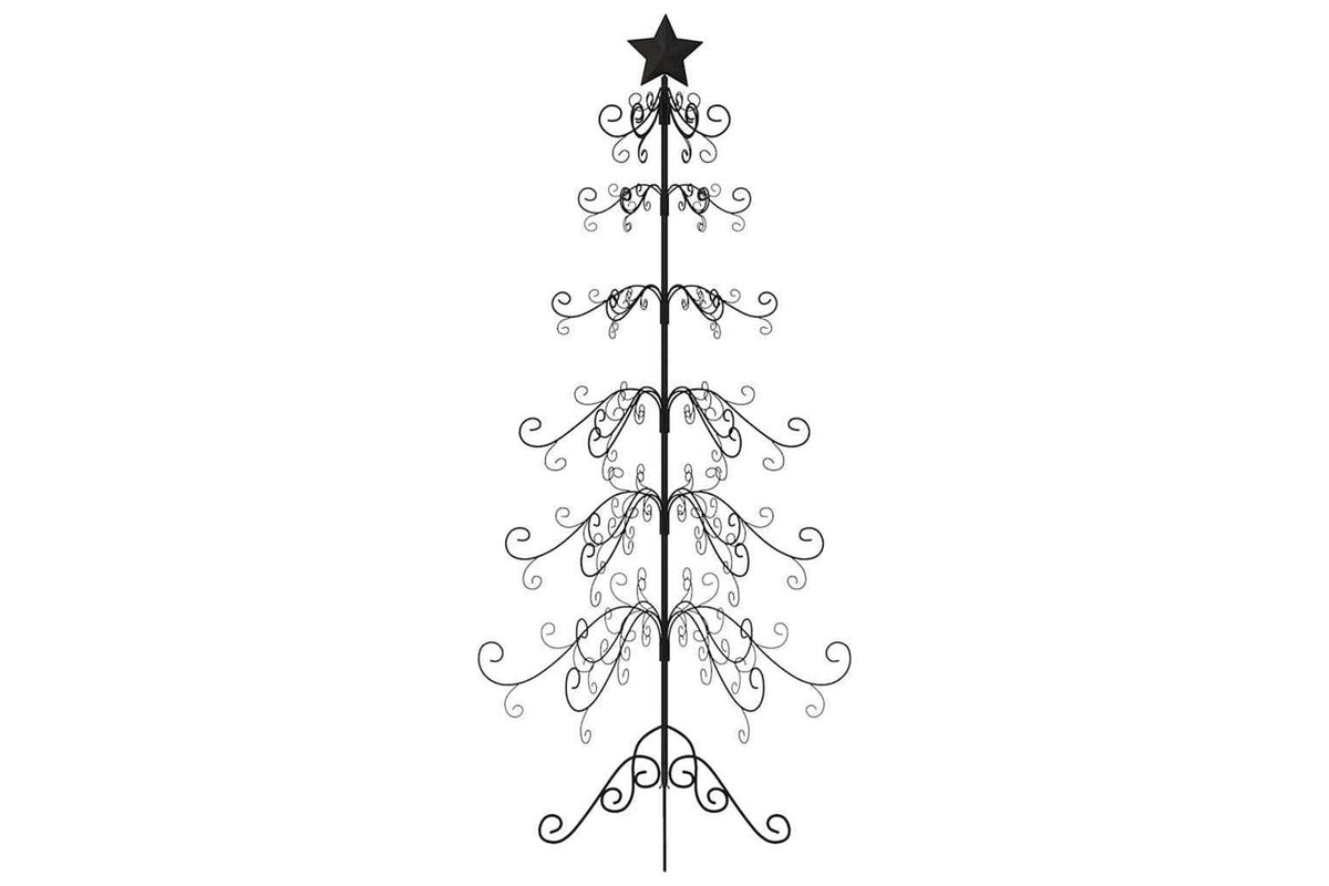 Vidaxl Metal Christmas Tree For Decoration Black 215 Cm-3