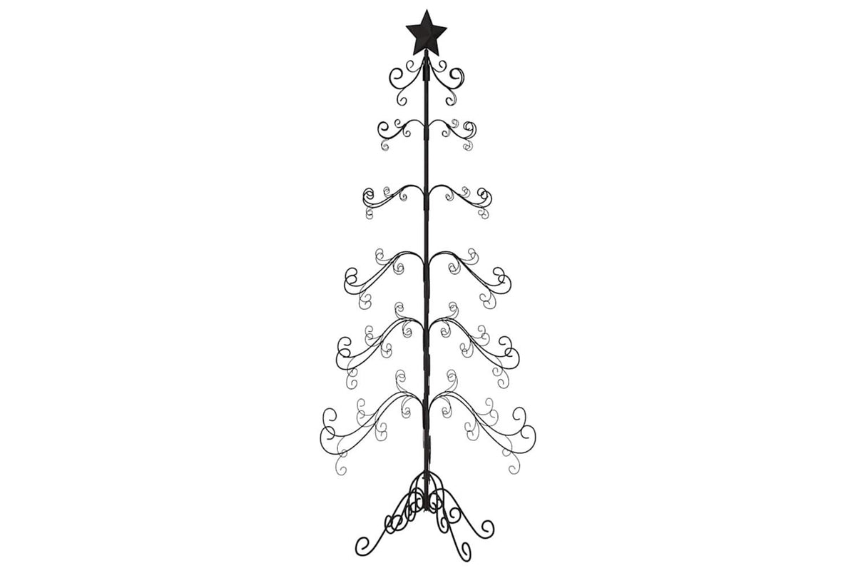 Vidaxl Metal Christmas Tree For Decoration Black 215 Cm-4