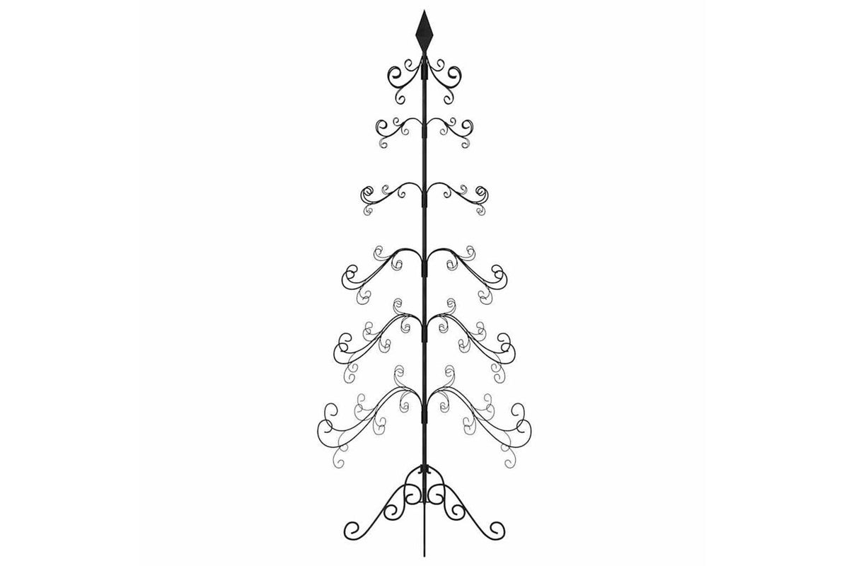 Vidaxl Metal Christmas Tree For Decoration Black 215 Cm-5