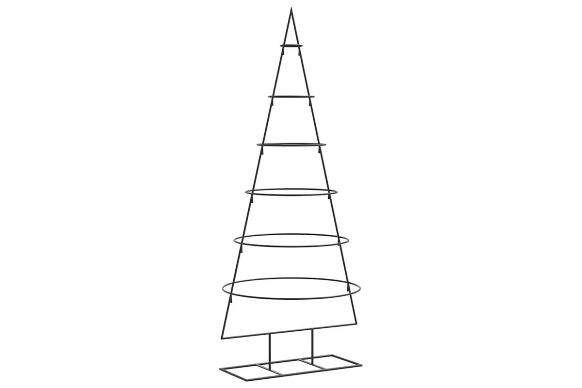 Vidaxl Metal Christmas Tree Black 150 Cm Powder-coated Steel