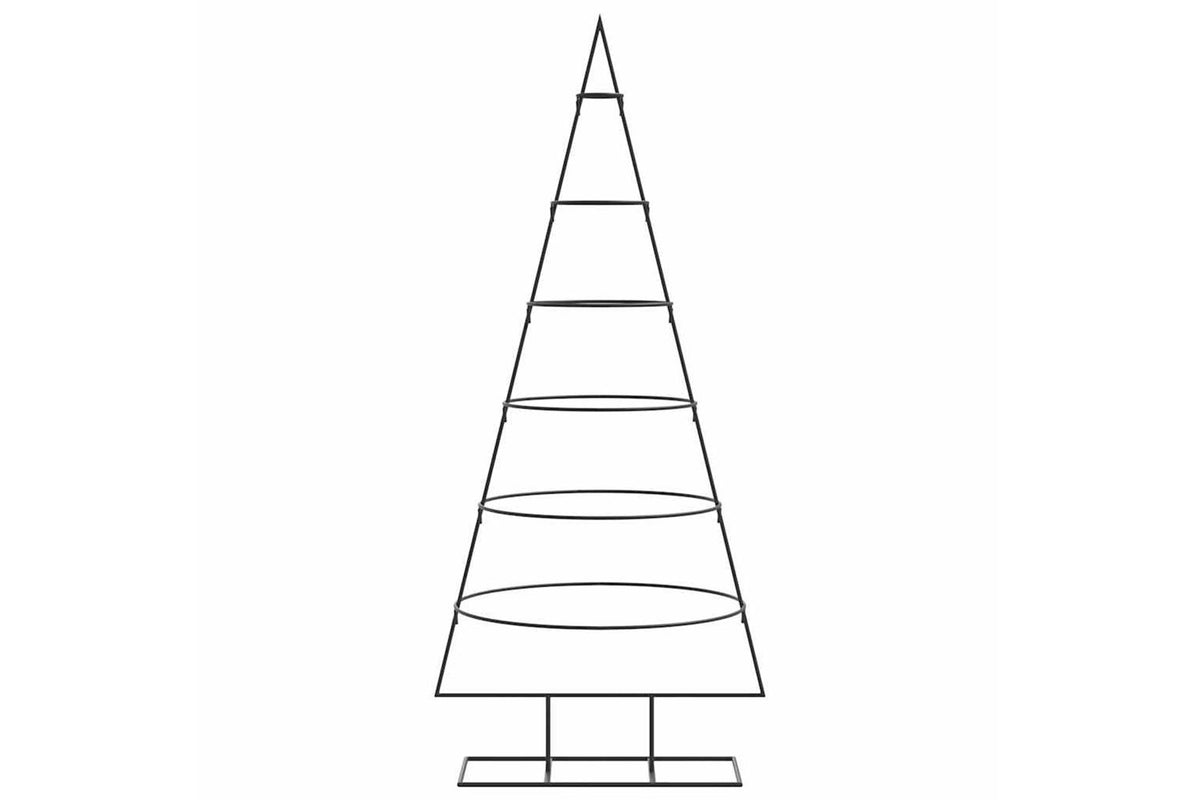 Vidaxl Metal Christmas Tree Black 150 Cm Powder-coated Steel-3