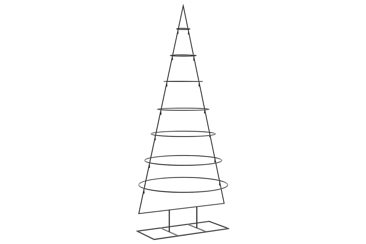 Vidaxl Metal Christmas Tree Black 180 Cm Powder-coated Steel