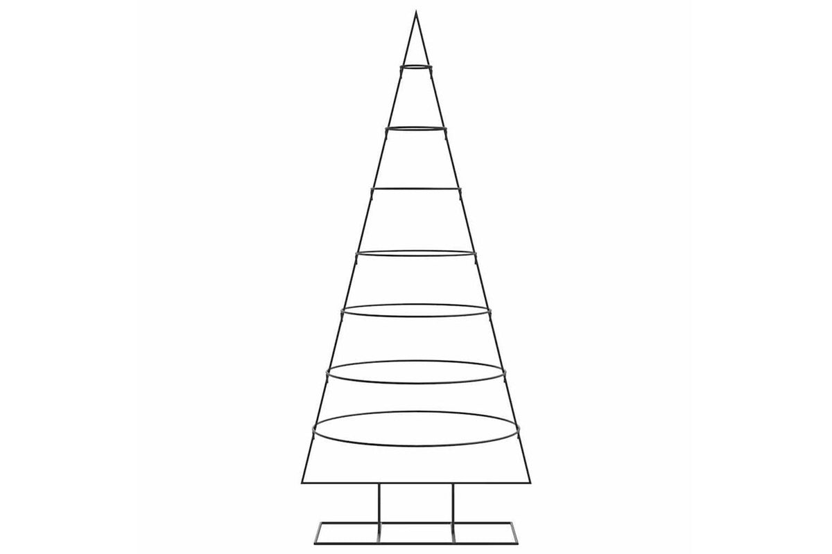 Vidaxl Metal Christmas Tree Black 180 Cm Powder-coated Steel-3
