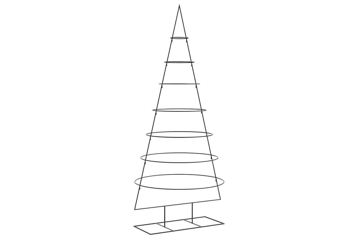 Vidaxl Metal Christmas Tree Black 210 Cm Powder-coated Steel