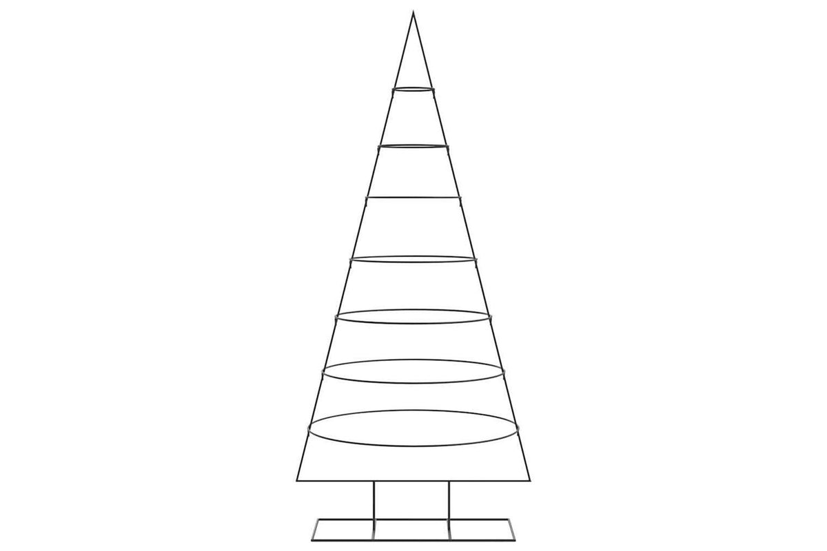 Vidaxl Metal Christmas Tree Black 210 Cm Powder-coated Steel-3