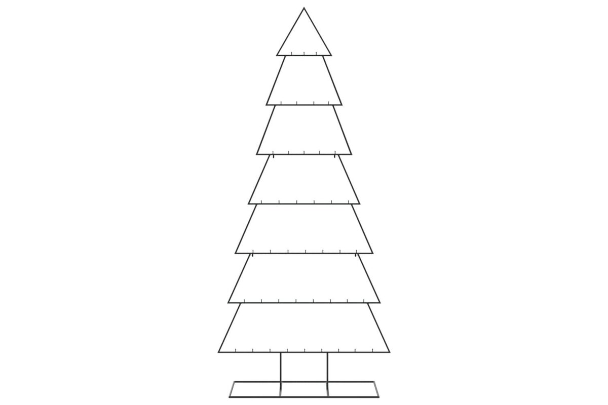 Vidaxl Metal Christmas Tree For Decoration Black 210 Cm-3