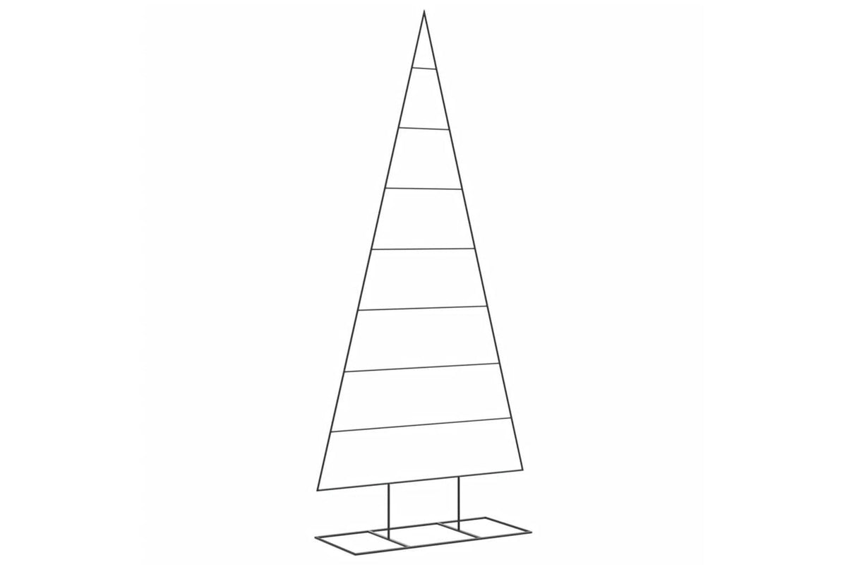 Vidaxl Metal Christmas Tree For Decoration Black 210 Cm