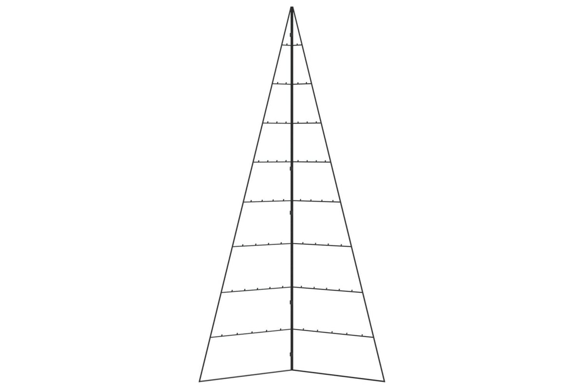 Vidaxl Metal Christmas Tree For Decoration Black 210 Cm-5