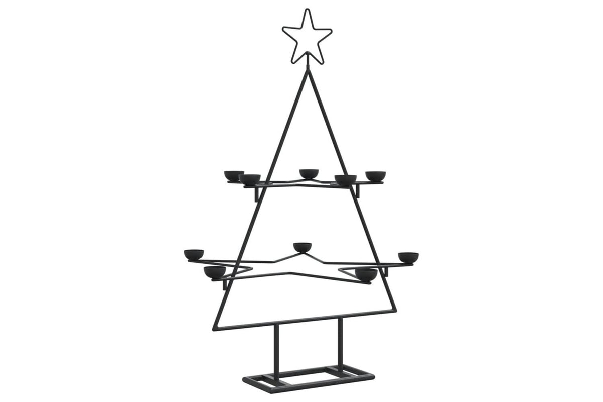 Vidaxl Metal Christmas Tree For Decoration Black 75 Cm-2