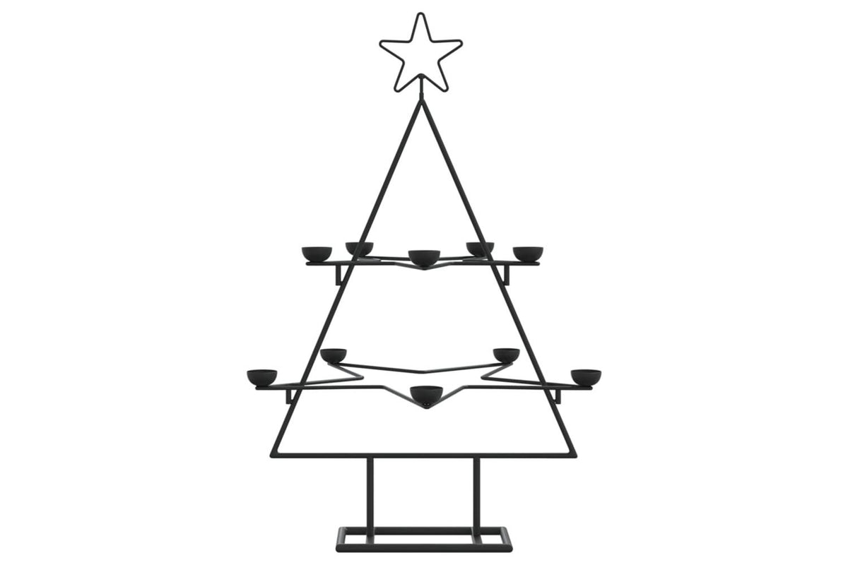 Vidaxl Metal Christmas Tree For Decoration Black 75 Cm-4