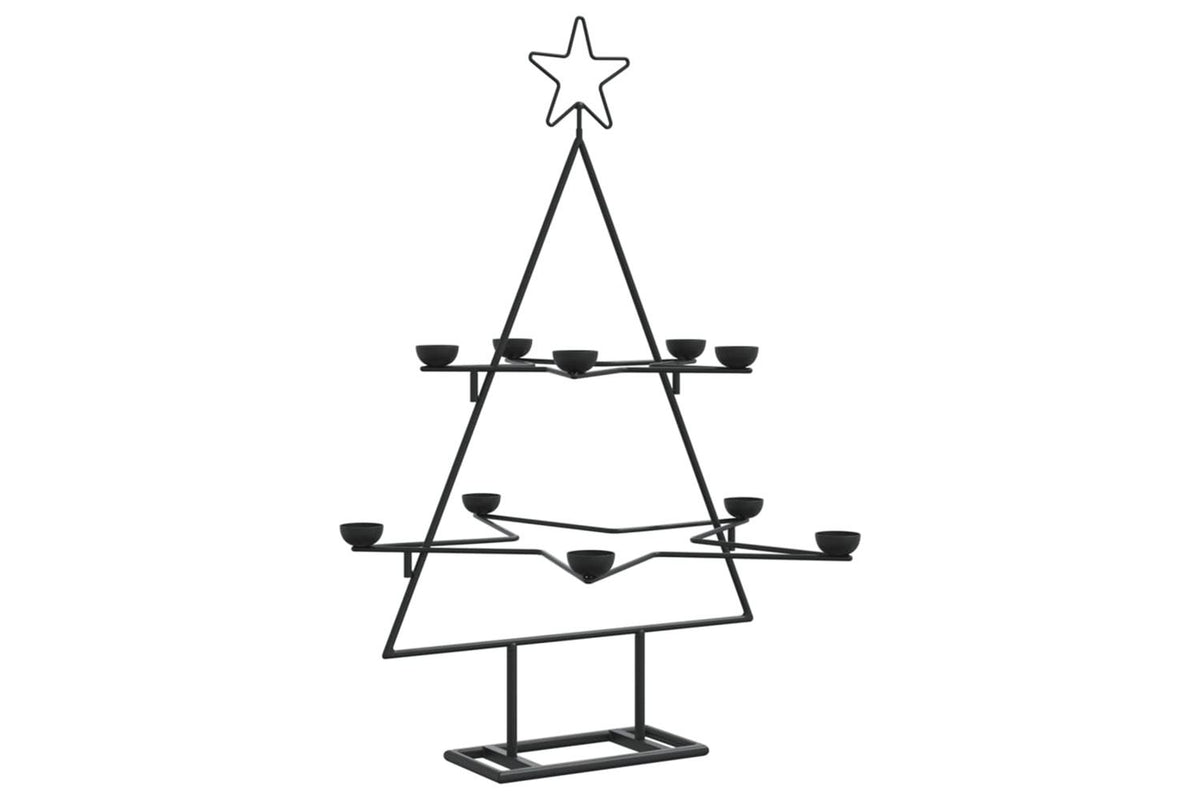 Vidaxl Metal Christmas Tree For Decoration Black 75 Cm-5