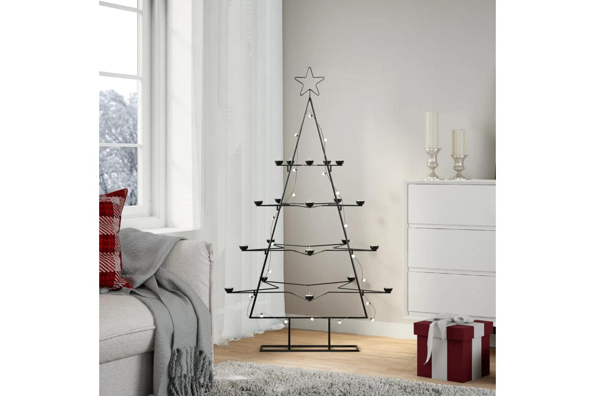 Vidaxl Metal Christmas Tree For Decoration Black 140 Cm-3