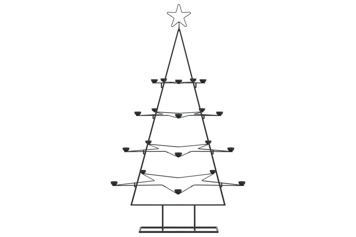 Vidaxl Metal Christmas Tree For Decoration Black 140 Cm-4