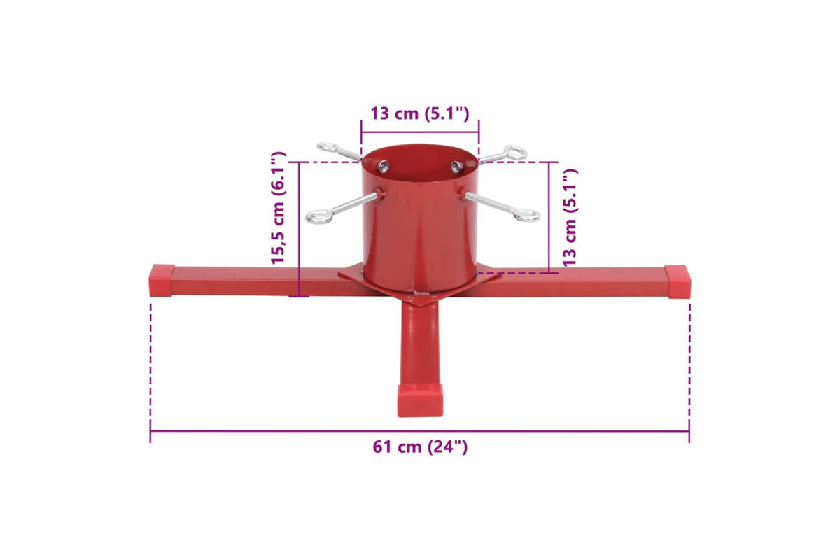 Vidaxl Christmas Tree Stand Red 61x61x155 Cm-9