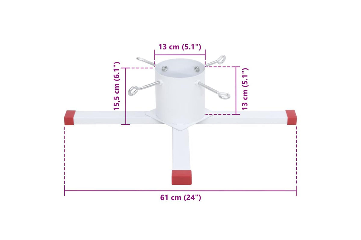Vidaxl Christmas Tree Stand White 61x61x155 Cm-9