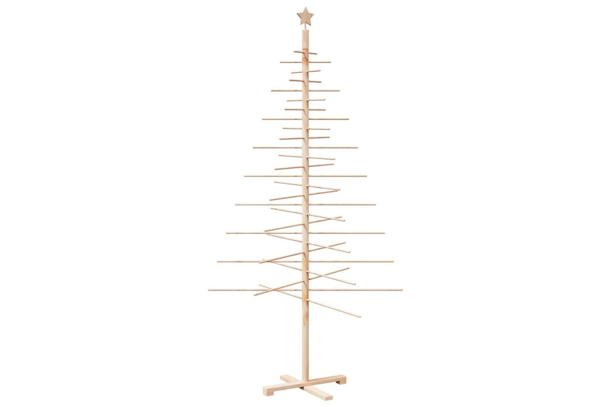 Vidaxl Wooden Christmas Tree For Decoration 210 Cm Solid Wood Pine