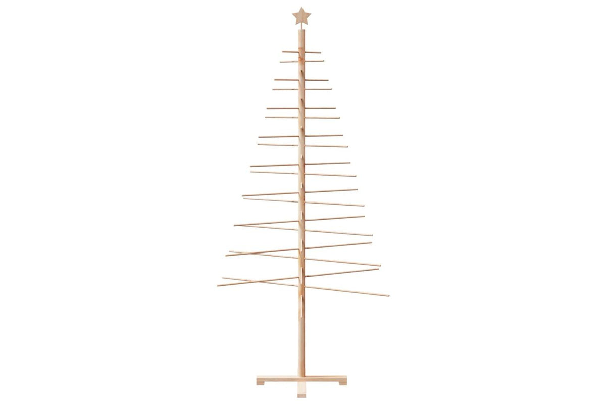 Vidaxl Wooden Christmas Tree For Decoration 210 Cm Solid Wood Pine-3