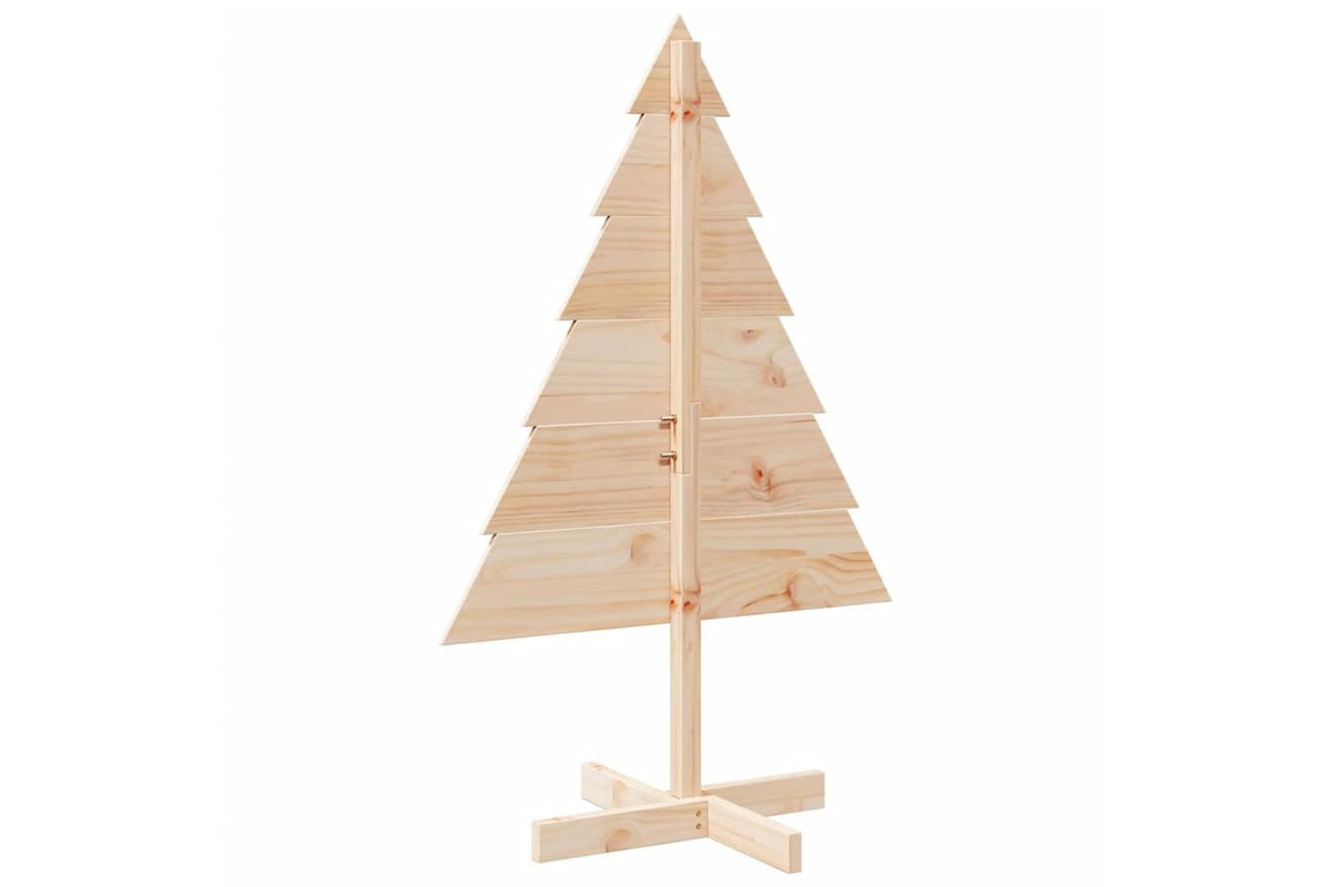 Vidaxl Wooden Christmas Tree For Decoration 110 Cm Solid Wood-5