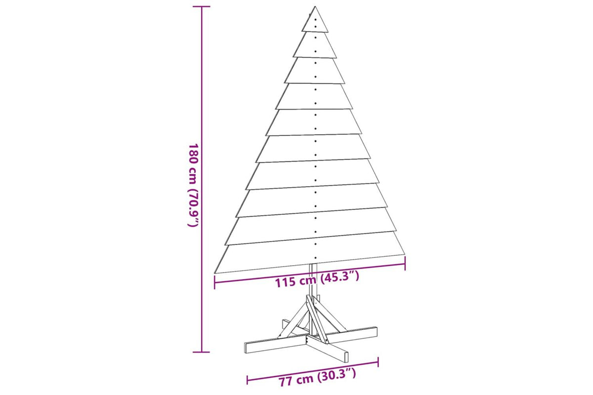 Vidaxl Wooden Christmas Tree For Decoration 180 Cm Solid Wood-8