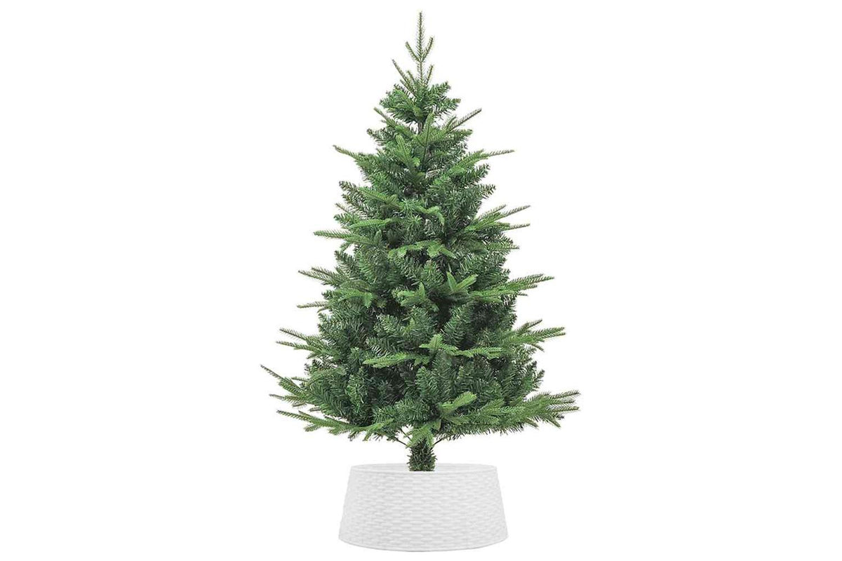 Vidaxl Christmas Tree Skirt White 56x23 Cm Plastic-8