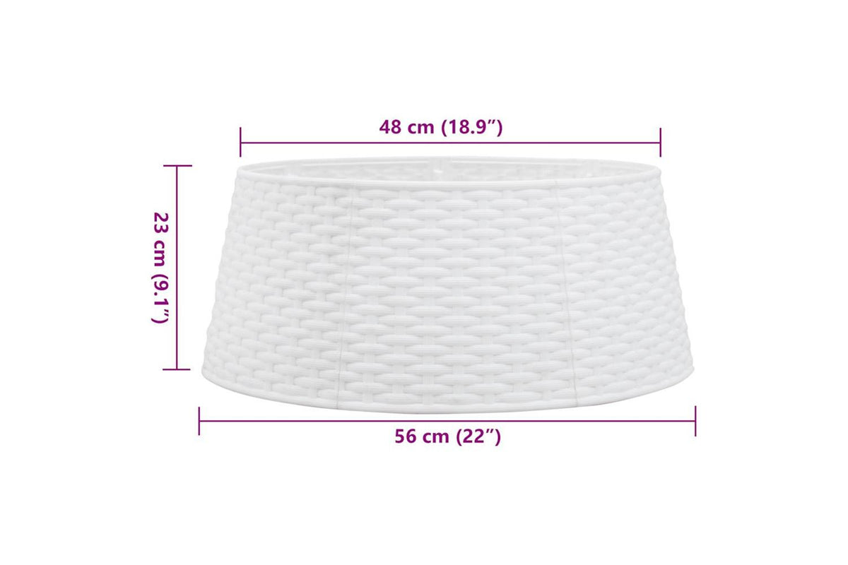 Vidaxl Christmas Tree Skirt White 56x23 Cm Plastic-9