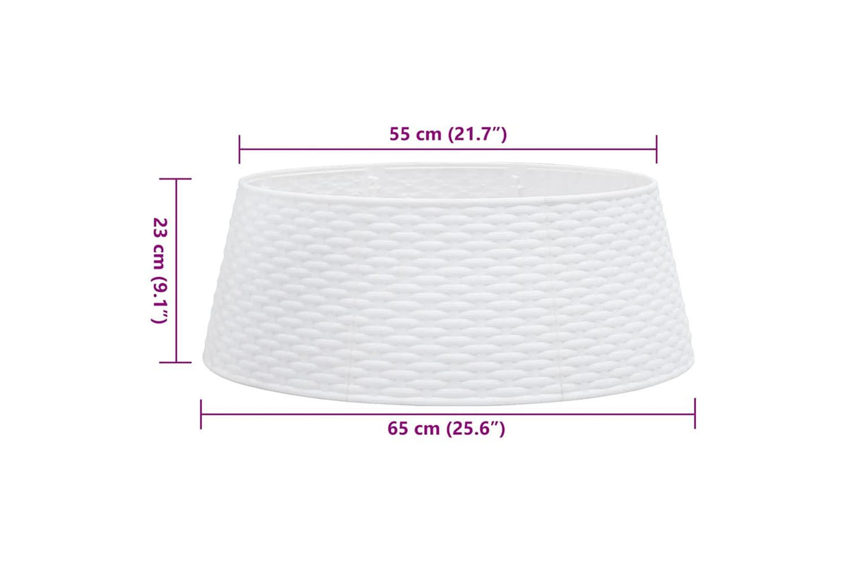 Vidaxl Christmas Tree Skirt White 65x23 Cm Plastic-9