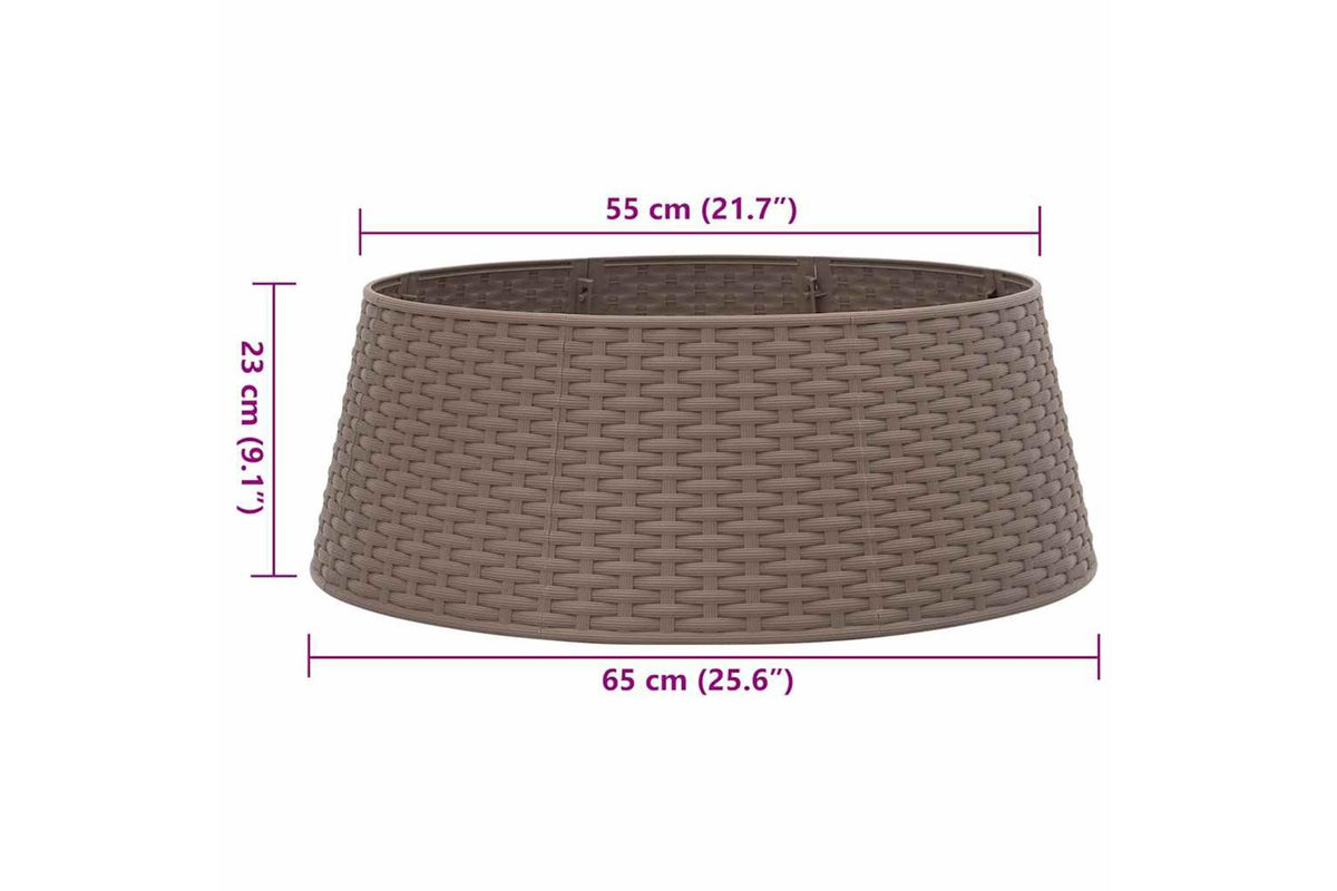 Vidaxl Christmas Tree Skirt Brown 65x23 Cm Plastic-9