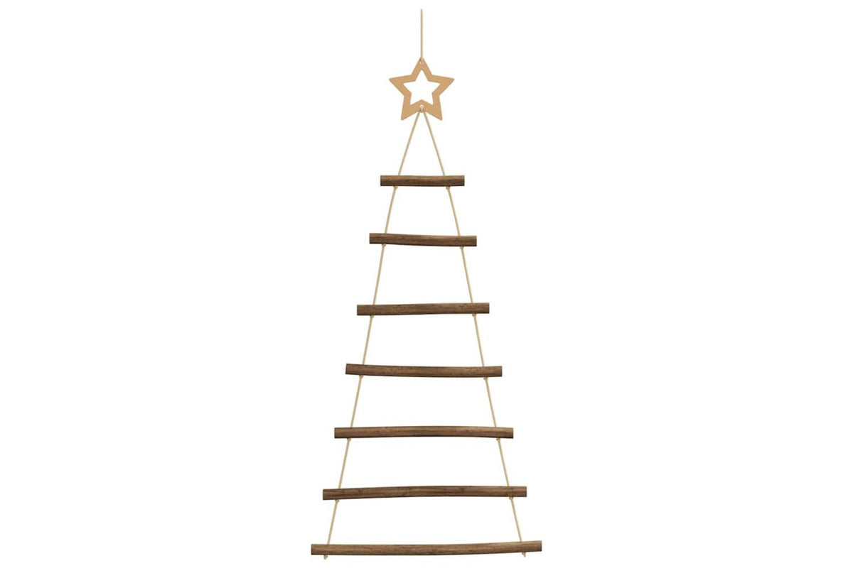 Vidaxl Hanging Christmas Trees With Top Stars 2 Pcs 42x90 Cm Natural-4