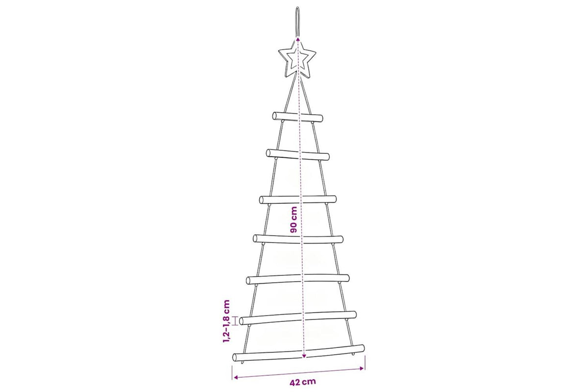 Vidaxl Hanging Christmas Trees With Top Stars 2 Pcs 42x90 Cm Natural-9