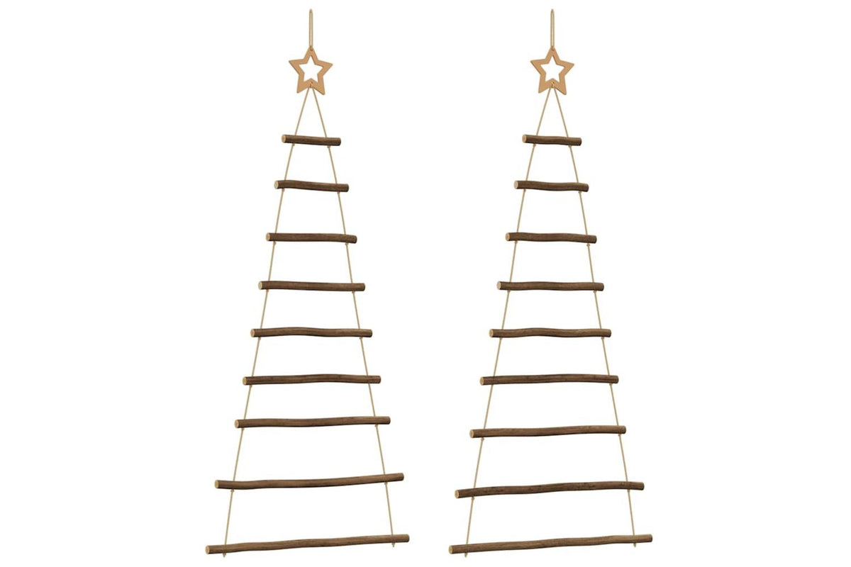 Vidaxl Hanging Christmas Trees With Top Stars 2 Pcs 55x120 Cm
