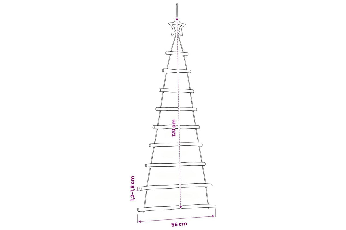 Vidaxl Hanging Christmas Trees With Top Stars 2 Pcs 55x120 Cm-9
