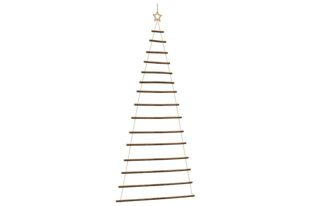 Vidaxl Hanging Christmas Tree With Top Star 100x210 Cm Natural Branch