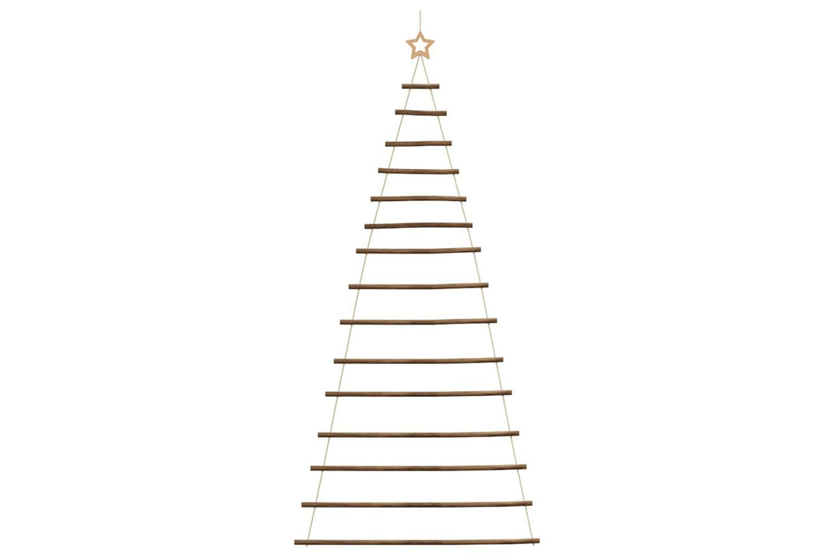 Vidaxl Hanging Christmas Tree With Top Star 100x210 Cm Natural Branch-4