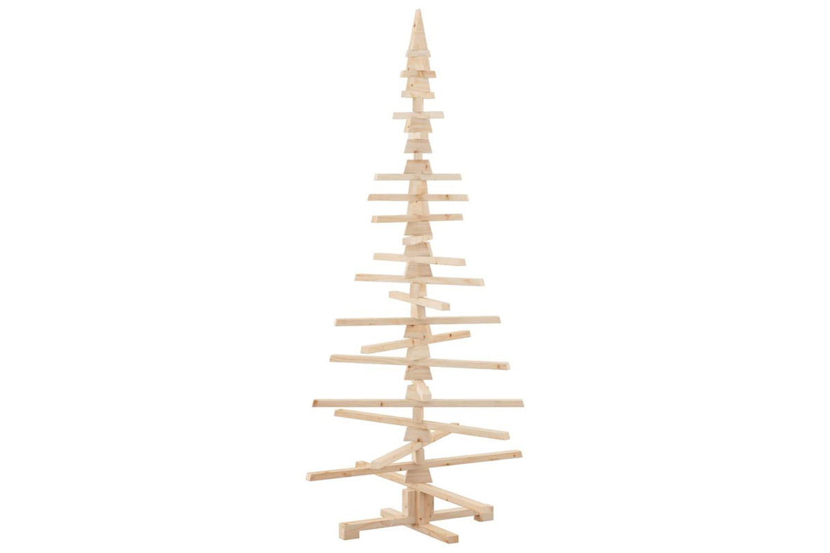 Vidaxl Wooden Christmas Tree For Decoration 180 Cm Solid Wood Pine-2