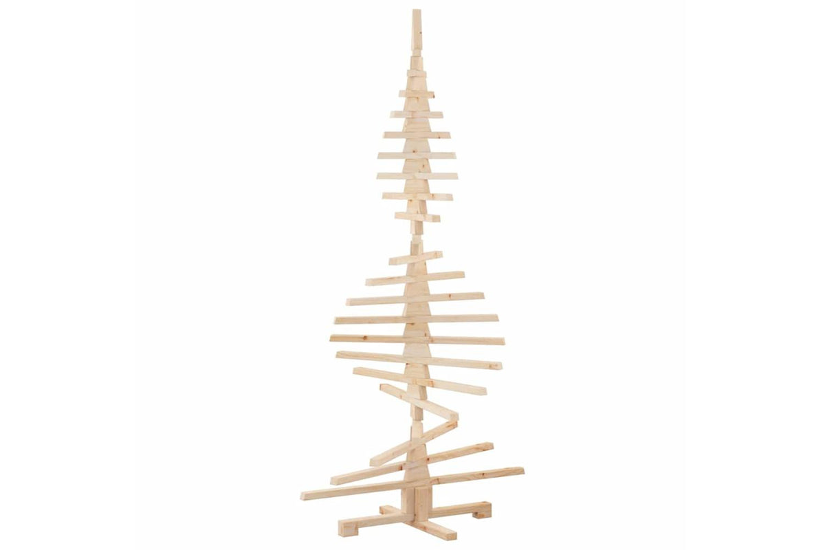 Vidaxl Wooden Christmas Tree For Decoration 180 Cm Solid Wood Pine-5